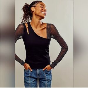 NWT Free People Janelle Layered Top